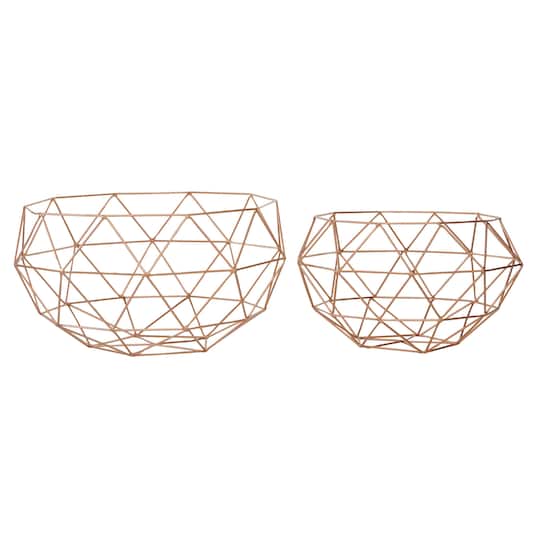 Gold Metal Contemporary Decorative Tray Set